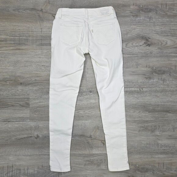 Levi's 535 Super Skinny White Out Stretch Denim Jeans Size 26 - Picture 5 of 7